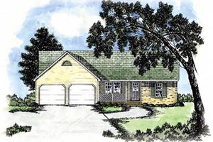 Ranch Exterior - Front Elevation Plan #36-120