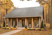 Cottage Style House Plan - 3 Beds 1 Baths 1056 Sq/Ft Plan #44-302 Exterior 
