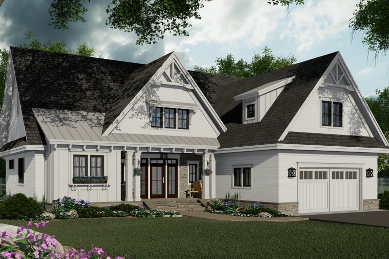 House Blueprint - Exterior - Front Elevation 4 for Farmhouse House Plan #51-1151 - 3 bed, 2.5 bath