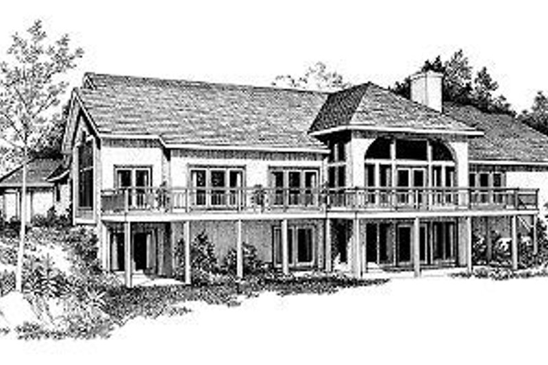 Home Plan - Exterior - Rear Elevation for Modern House Plan #72-192 - 3 bed, 4 bath