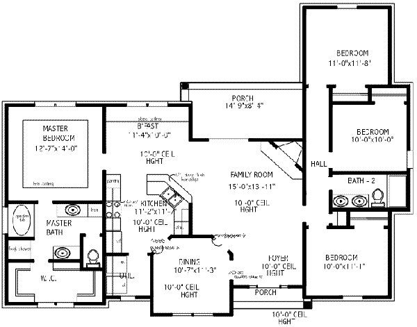 European Floor Plan - Main Floor Plan #69-162