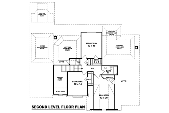 Floor Plan - Upper Floor for European House Plan #81-1120 - 4 bed, 3.5 bath