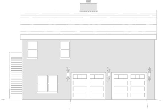 Exterior - Rear Elevation for Modern House Plan #932-626 - 3 bed, 2 bath