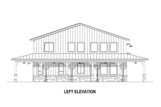 Exterior - Other Elevation 1 for Barndominium House Plan #1084-16 - 3 bed, 2.5 bath