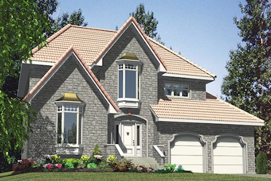 Exterior - Front Elevation for European House Plan #138-325 - 4 bed, 2.5 bath