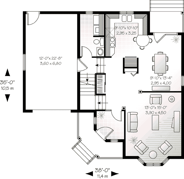 Home Plan - European Floor Plan - Main Floor Plan #23-524