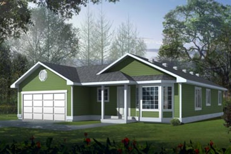House Blueprint - Traditional Exterior - Front Elevation Plan #95-114