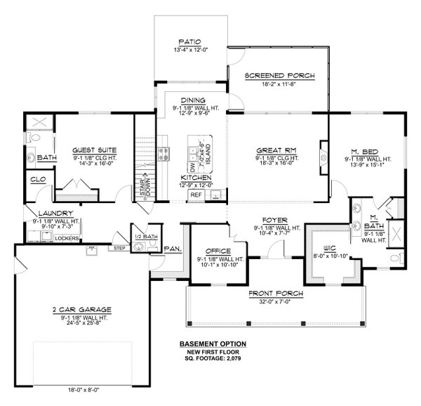 Ranch Floor Plan - Main Floor Plan #1064-339