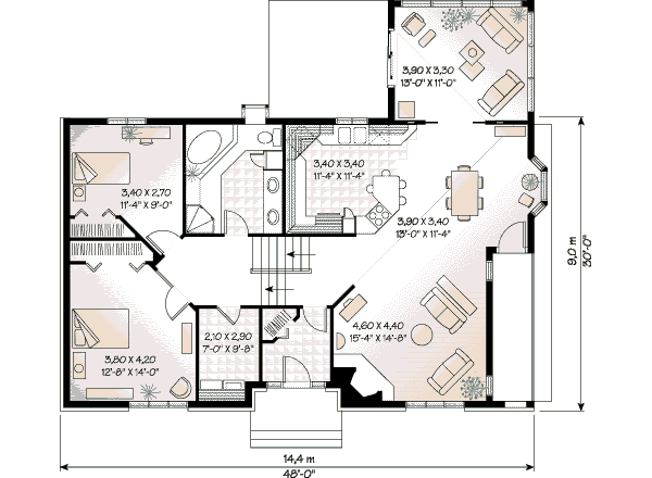 Dream House Plan - Modern Floor Plan - Main Floor Plan #23-151