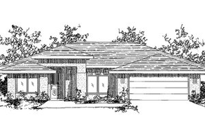 Mediterranean Exterior - Front Elevation Plan #24-184