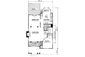 Floor Plan - Main Floor for European House Plan #322-102 - 3 bed, 2.5 bath