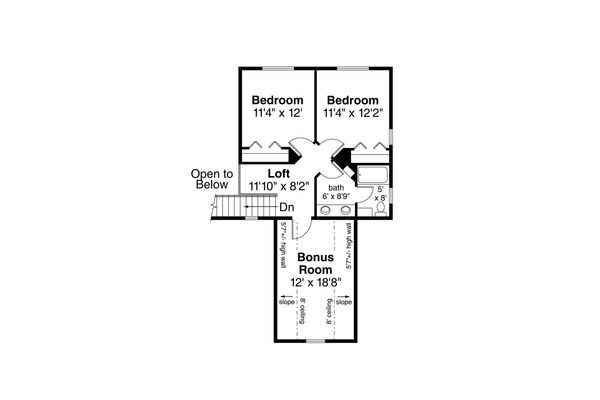 Home Plan - Traditional Floor Plan - Upper Floor Plan #124-1126