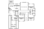 European Style House Plan - 5 Beds 4 Baths 3135 Sq/Ft Plan #56-212 