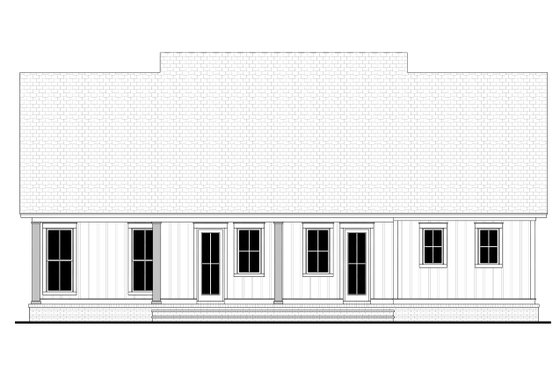Exterior - Rear Elevation 2 for Farmhouse House Plan #430-279 - 3 bed, 2.5 bath