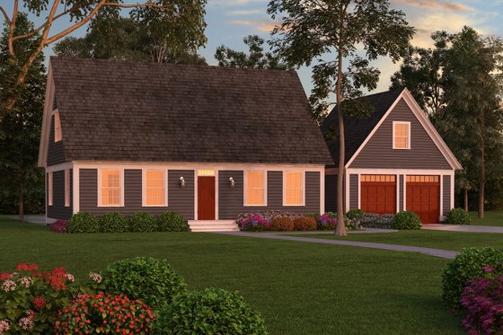 Exterior - Front Elevation for Colonial House Plan #903-3 - 3 bed, 3 bath