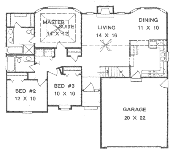 Traditional Floor Plan - Main Floor Plan #58-122
