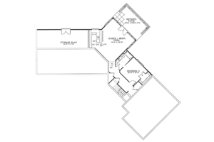 Floor Plan - Lower Floor for Southern House Plan #17-159 - 4 bed, 3.5 bath