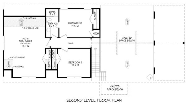House Plan Design - Farmhouse Floor Plan - Upper Floor Plan #932-704