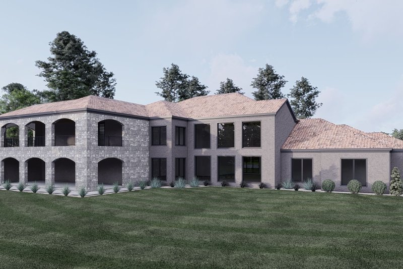 House Design - Exterior - Rear Elevation for Modern House Plan #923-423 - 5 bed, 6.5 bath