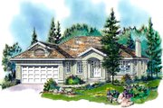 Mediterranean Style House Plan - 3 Beds 2 Baths 1589 Sq/Ft Plan #18-150 