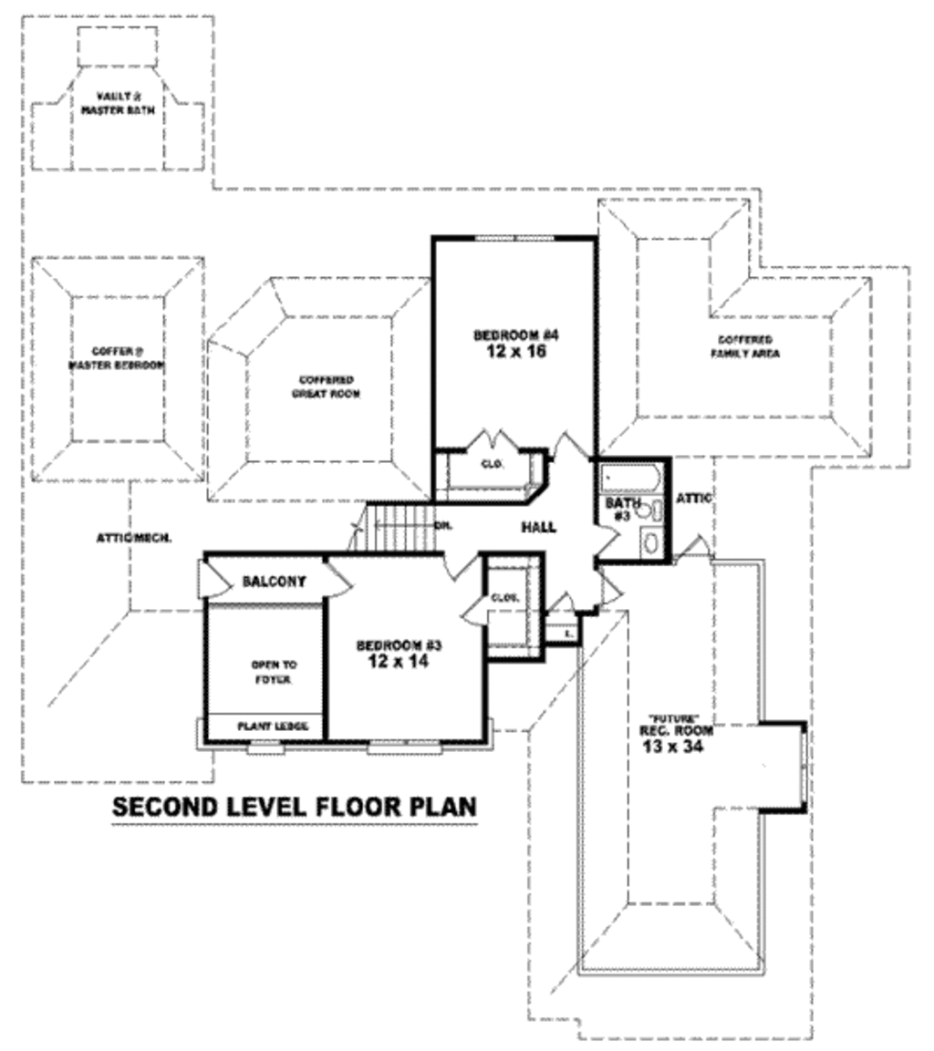 Traditional Style House Plan - 4 Beds 3.5 Baths 3014 Sq/Ft Plan #81 ...