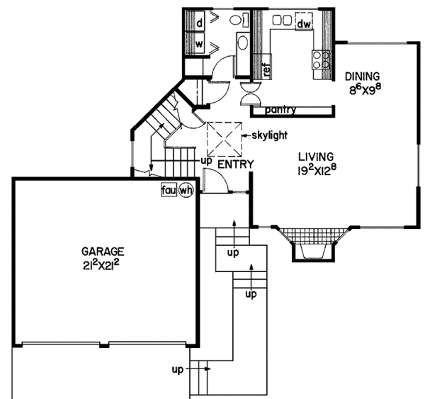 Architectural House Design - Contemporary Floor Plan - Main Floor Plan #60-865