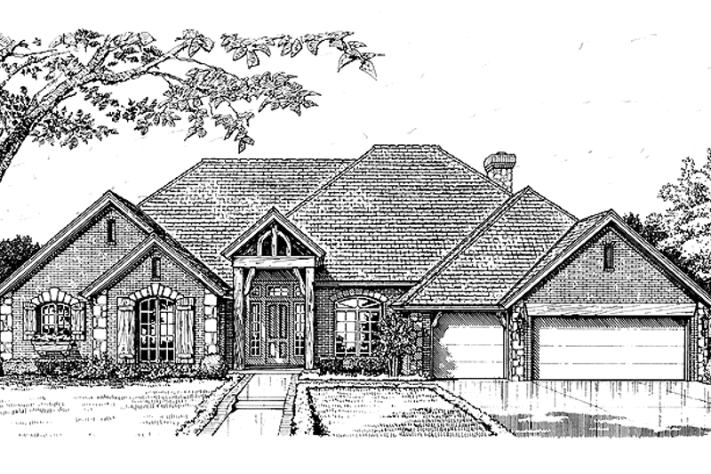 Home Plan - Exterior - Front Elevation 3 for Country House Plan #310-1105 - 4 bed, 3.5 bath