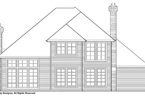 Exterior - Rear Elevation for Traditional House Plan #48-723 - 3 bed, 2.5 bath