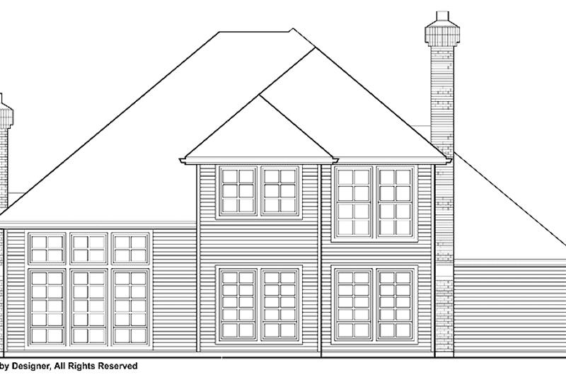 Architectural House Design - Exterior - Rear Elevation for Traditional House Plan #48-723 - 3 bed, 2.5 bath