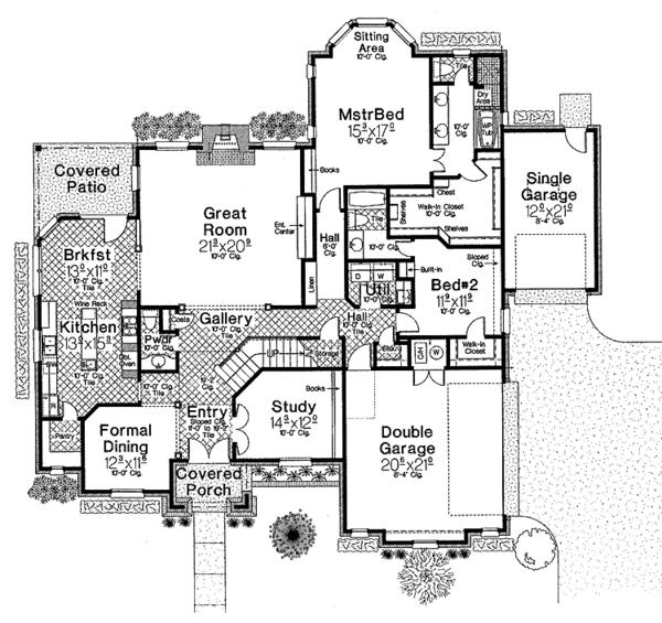 House Design - European Floor Plan - Main Floor Plan #310-1190