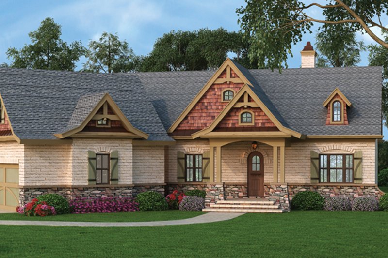 Dream House Plan - Craftsman Exterior - Front Elevation Plan #119-422