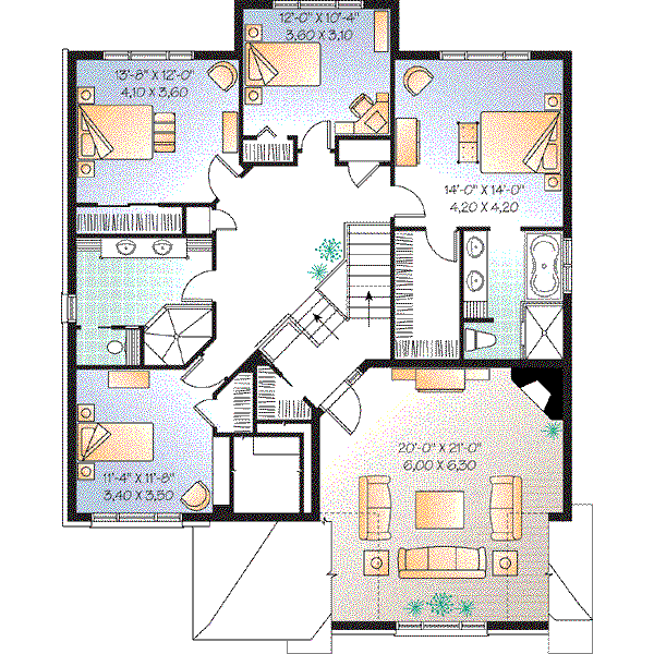 Home Plan - European Floor Plan - Upper Floor Plan #23-656