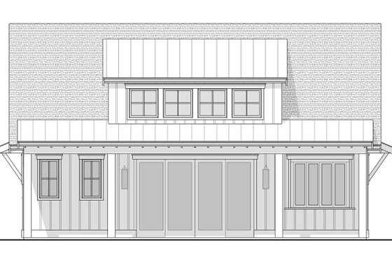 Exterior - Front Elevation 5 for Farmhouse House Plan #1114-105 - 2 bed, 1 bath