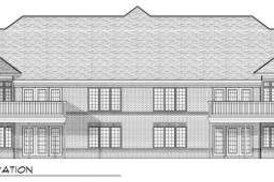 Exterior - Rear Elevation for Traditional House Plan #70-749 - 4 bed, 4 bath