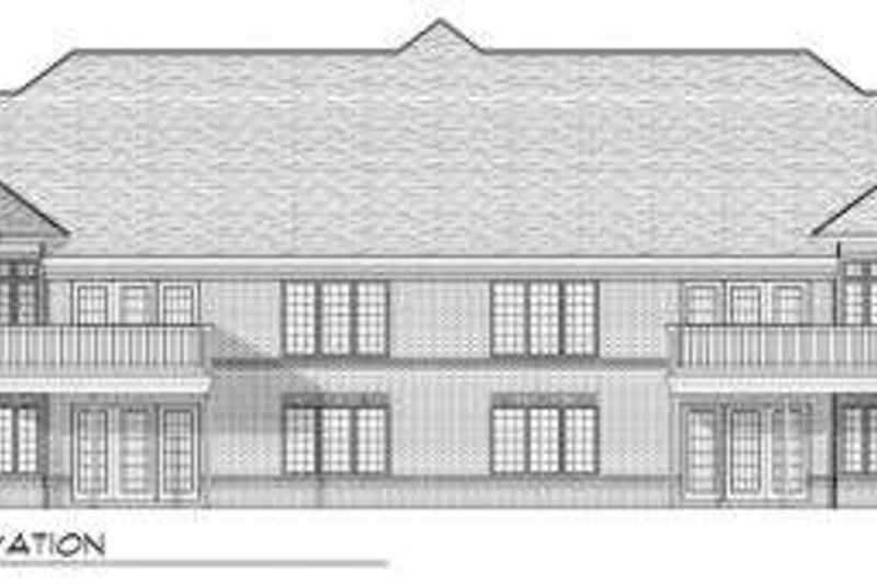 Home Plan - Exterior - Rear Elevation for Traditional House Plan #70-749 - 4 bed, 4 bath