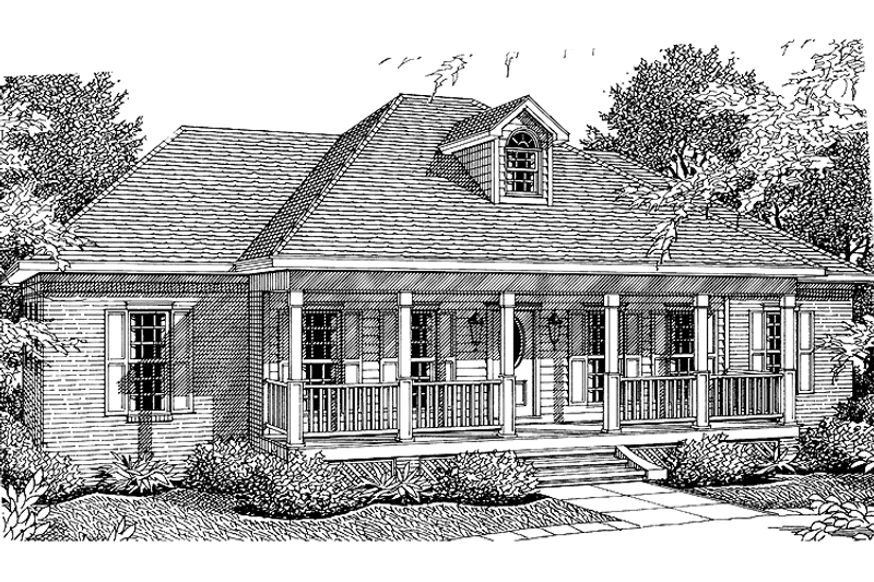 Dream House Plan - Exterior - Front Elevation 6 for Country House Plan #44-200 - 3 bed, 3 bath