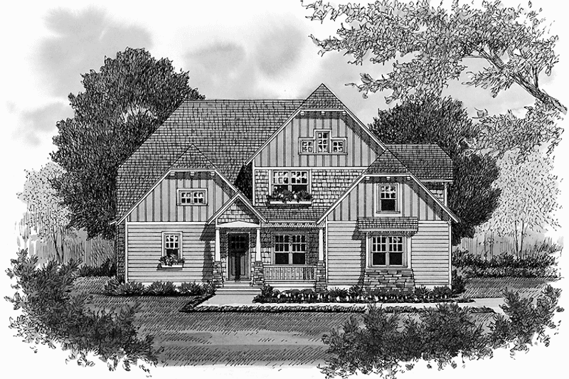 Home Plan - Exterior - Front Elevation 3 for Craftsman House Plan #413-903 - 4 bed, 3.5 bath