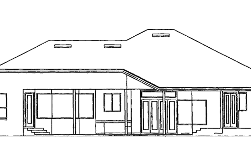Home Plan - Exterior - Rear Elevation for Mediterranean House Plan #417-724 - 3 bed, 2 bath