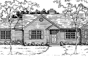Country Exterior - Front Elevation Plan #30-227