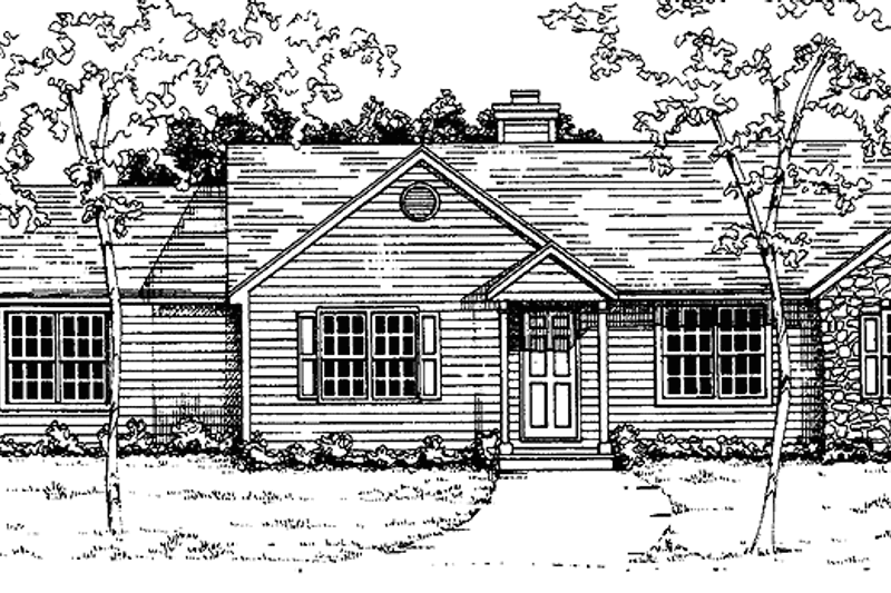 Home Plan - Country Exterior - Front Elevation Plan #30-227