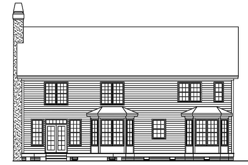Home Plan - Exterior - Rear Elevation 1 for Country House Plan #929-435 - 4 bed, 2.5 bath