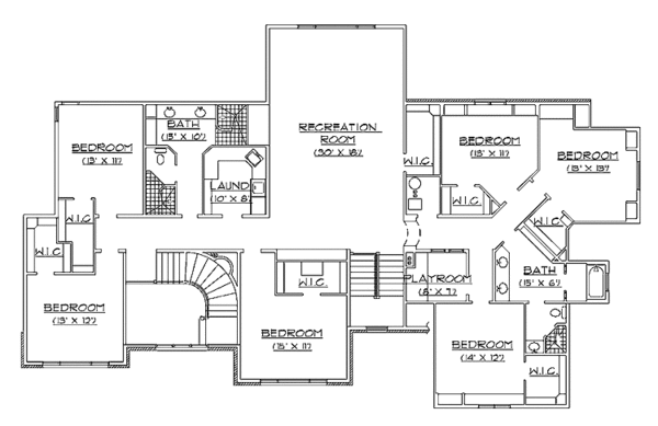 Architectural House Design - Traditional Floor Plan - Upper Floor Plan #945-62