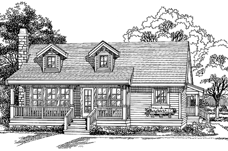 Architectural House Design - Country Exterior - Front Elevation Plan #47-936