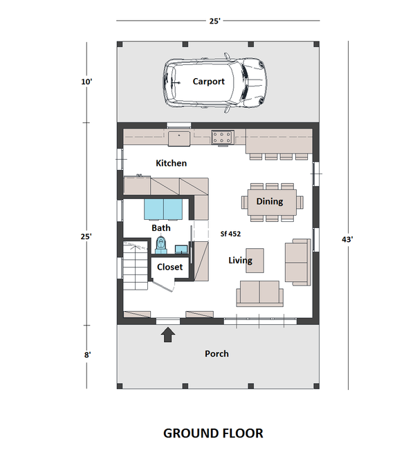 Contemporary Floor Plan - Main Floor Plan #542-23