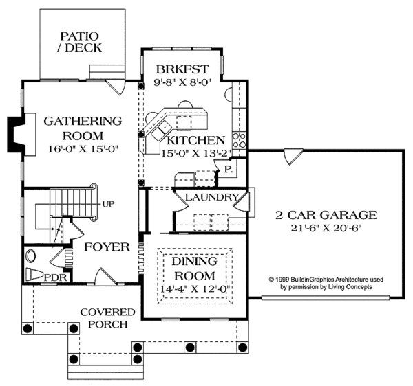 House Plan Design - Craftsman Floor Plan - Main Floor Plan #453-473