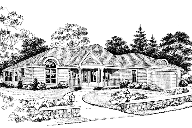 Home Plan - Country Exterior - Front Elevation Plan #314-223