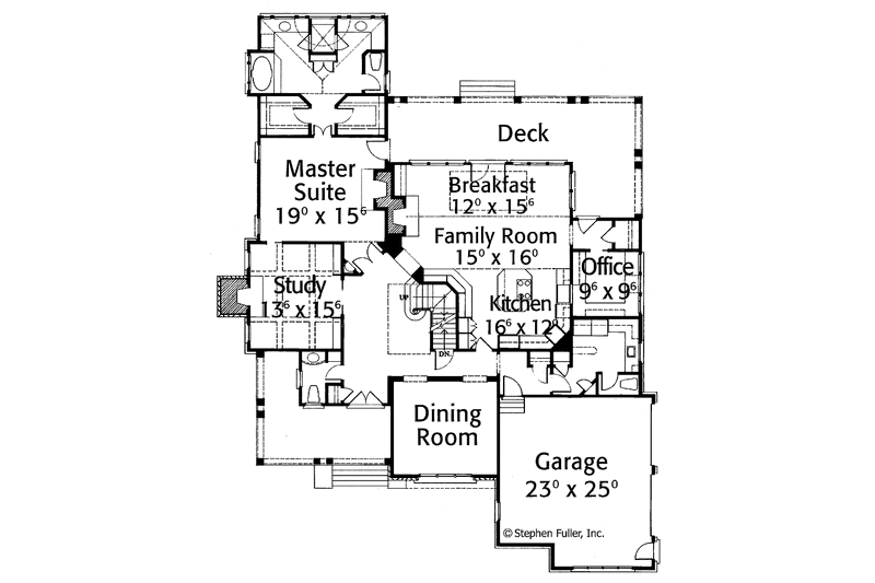 Home Plan - Floor Plan - Main Floor for Country House Plan #429-273 - 4 bed, 3 bath