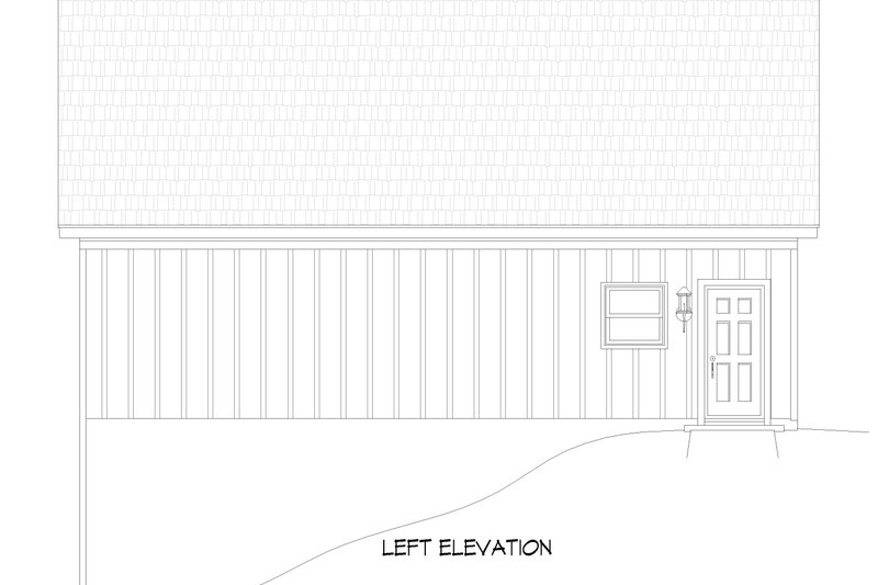 House Blueprint - Exterior - Other Elevation for Southern House Plan #932-1402, 1 bath