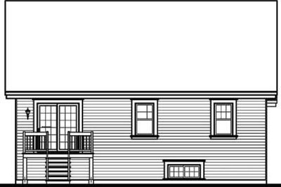 Exterior - Rear Elevation for Traditional House Plan #23-650 - 3 bed, 1 bath