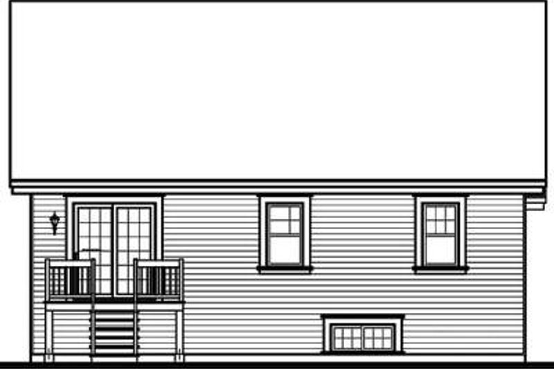 Dream House Plan - Exterior - Rear Elevation for Traditional House Plan #23-650 - 3 bed, 1 bath